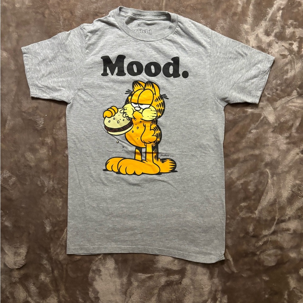 Ripple Junction T-Shirt Men’s Size S  Gray Graphic Garfield Mood Cartoon Print